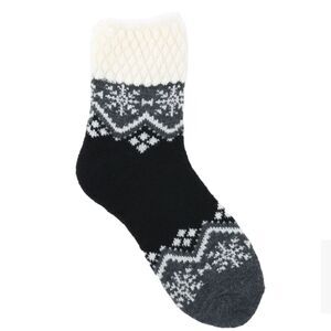 Fireside SofSole Cozy Lodge Socks- Black
